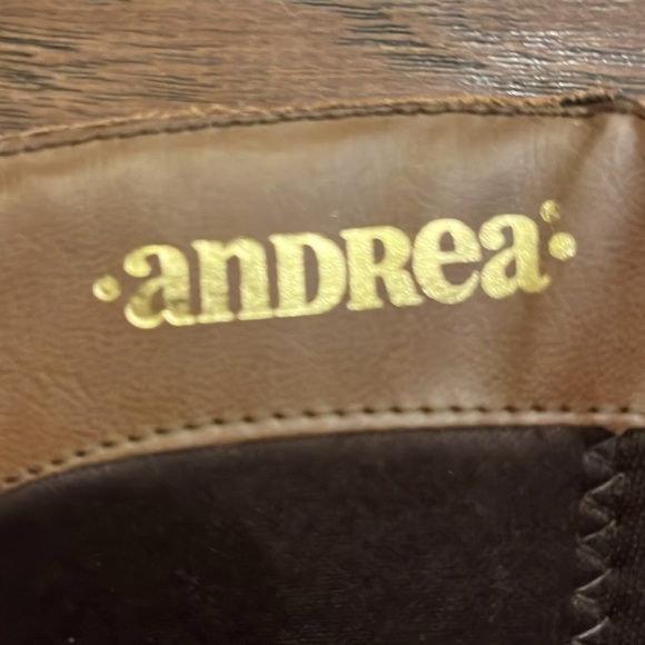 Andrea Women’s Brown Side Zipper Heeled Boots Size 5.5 - Picture 6 of 7